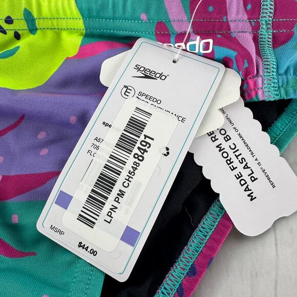NWT Speedo Standard Swimsuit Brief Endurance+ The One Floating Floral Size 26 - Picture 5 of 10
